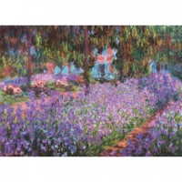 K25-010 名畫系列-莫內花園裡的鳶尾花（莫內 Monet）520片夜光拼圖